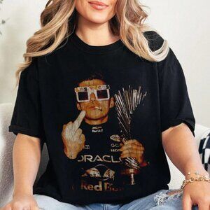 Max Verstappen Middle Finger Las Vegas GP Shirt, Retro Graphic Tee